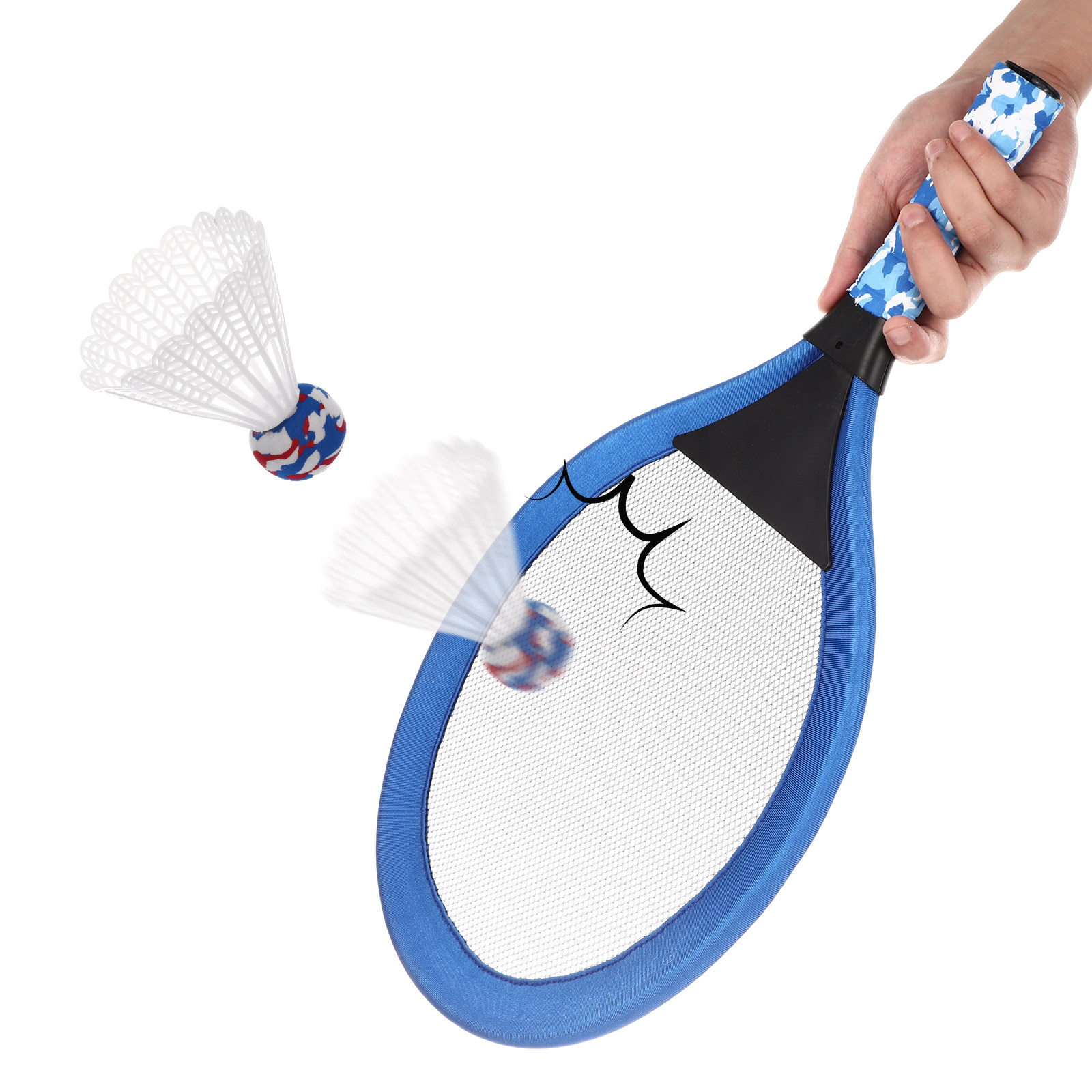 Badminton Materi - 1組の軽量EVA製テニスラケットセット。バドミントン、テニス、ボールゲームなど、さまざまな用途に。親子で楽しめるアウトドアアクティビティに最適。