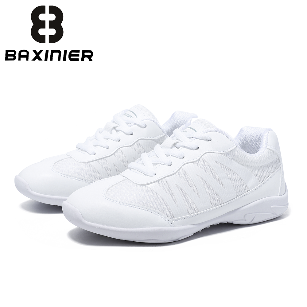 Badminton Grip - BAXINIER ガールズ ホワイト チアリーディング アスレチック シューズ