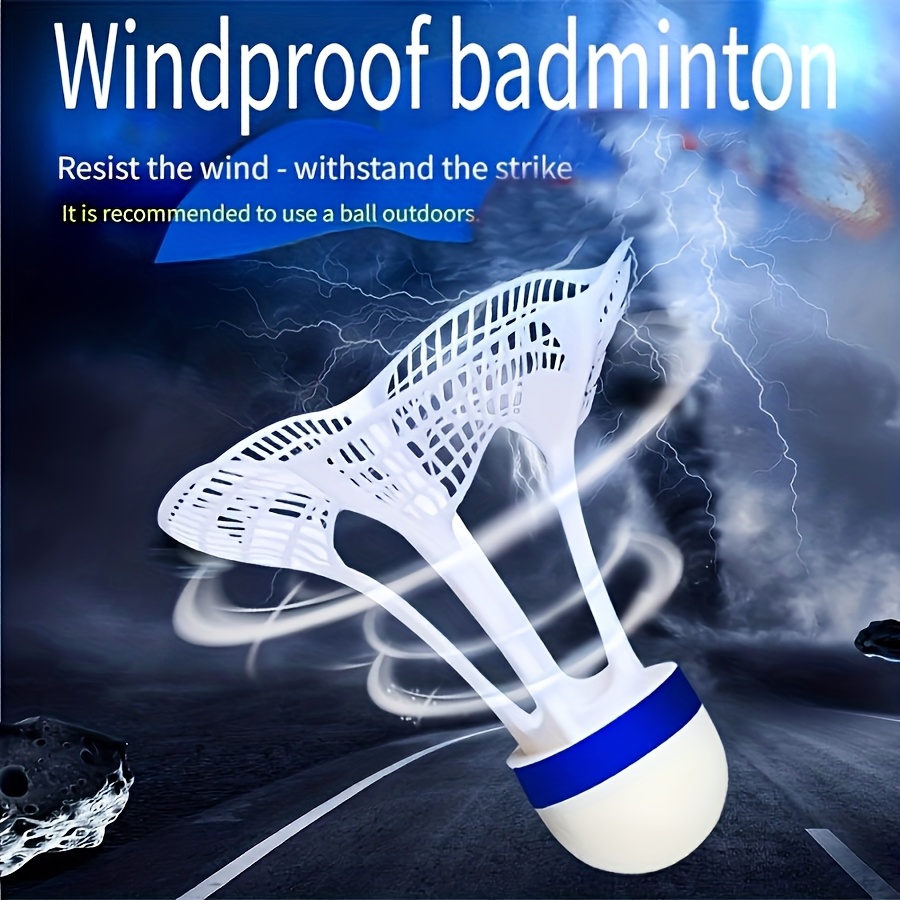 Badminton Materi - 8個入り、耐風性バドミントンシャトル、ナイロン素材、耐風性と耐久性があり、風や衝撃に耐えるように設計されています。