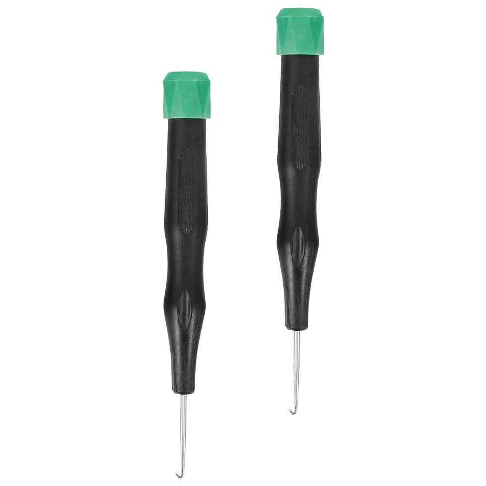 Badminton Racket Carbon - バドミントン・テニスラケット用ストリングマシン用フックツール2個入り。アルミニウム合金製、プラスチック製ハンドル、人間工学に基づいた設計のストリングツール。