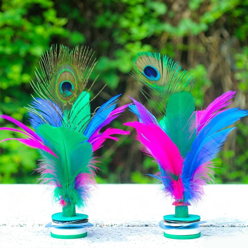 カラフルな羽根の羽根球1個、屋内外フィットネススポーツ活動用 - Feather Shuttlecock のレビューと価格