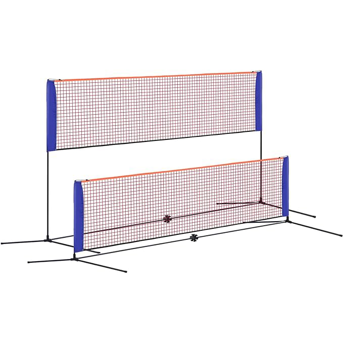 ポータブルバドミントンネット小型4.1M幅テニスネット高さ調 - Badminton Net のレビューと価格