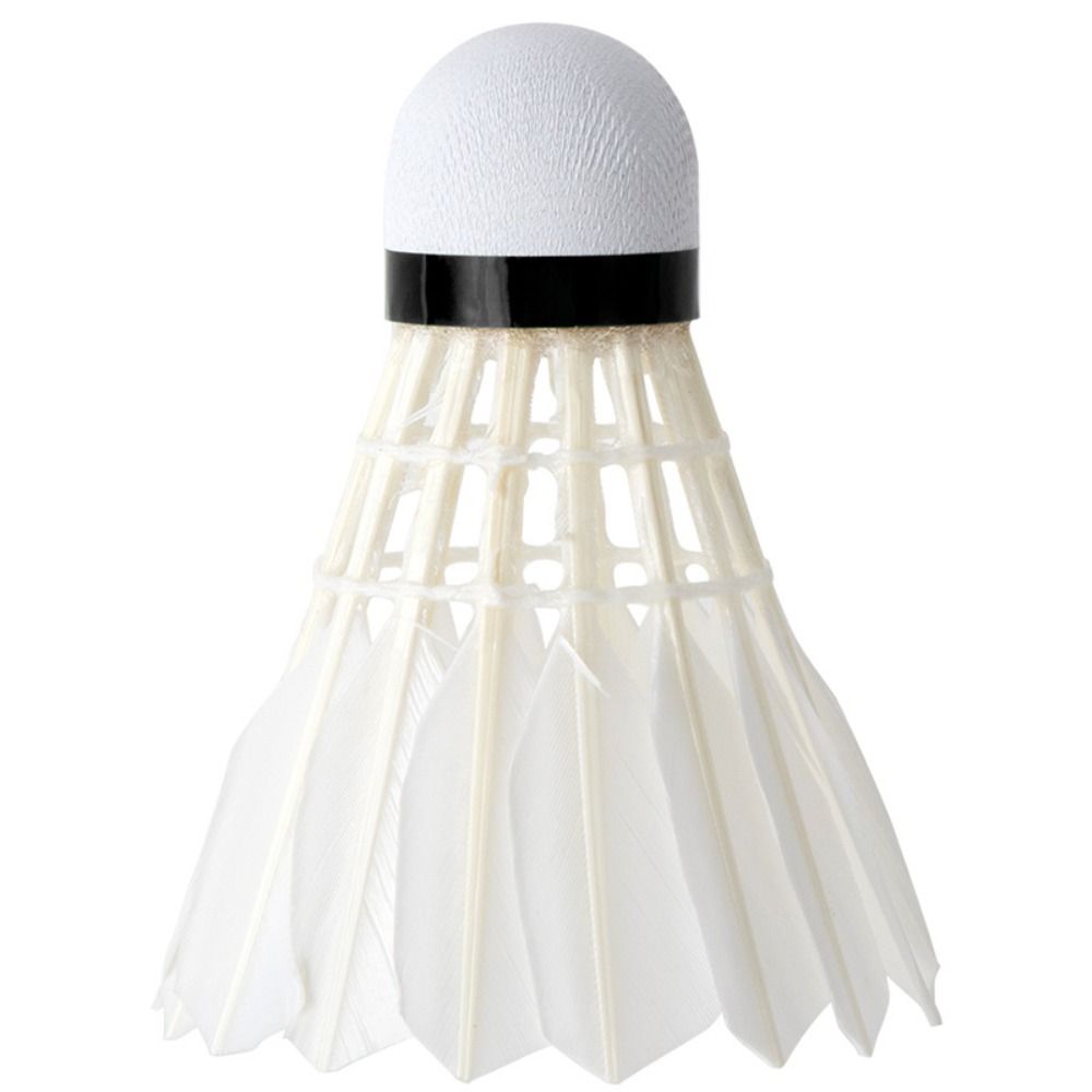 3/6/12 個新しい白バドミントンシャトルコック耐久性のあ - Feather Shuttlecock のレビューと価格