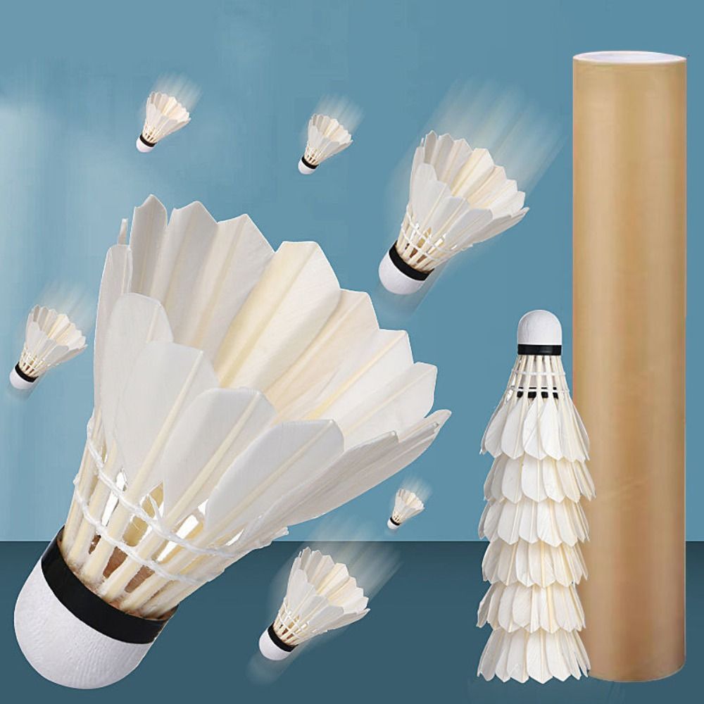 12 個プロフェッショナルホワイトグースフェザーバドミントン - Feather Shuttlecock のレビューと価格