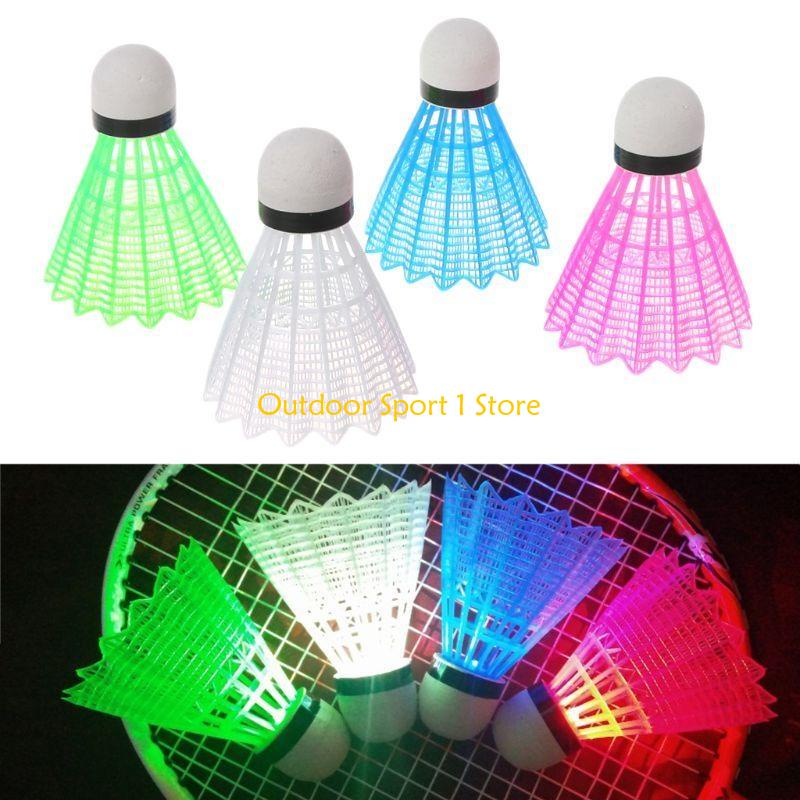 A0KA 4PCS安定したスポーツトレーニングLEDバドミン - Badminton Shuttlecock のレビューと価格