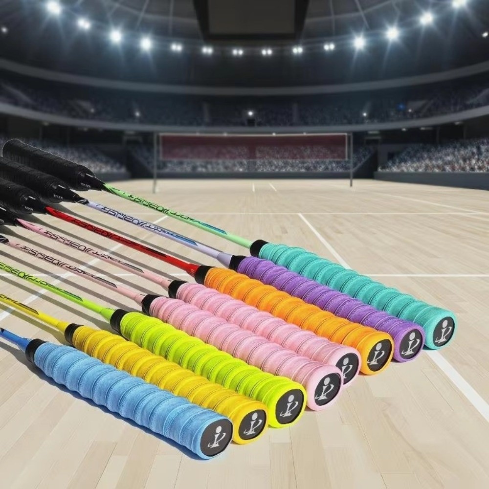 吸汗性バドミントングリップテープ、滑り止め・衝撃吸収性テニス - Badminton Materi のレビューと価格