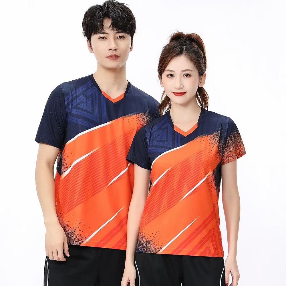 男性と女性のためのテニスTシャツ,半袖スポーツトップ,速乾性 - Badminton Jersey のレビューと価格