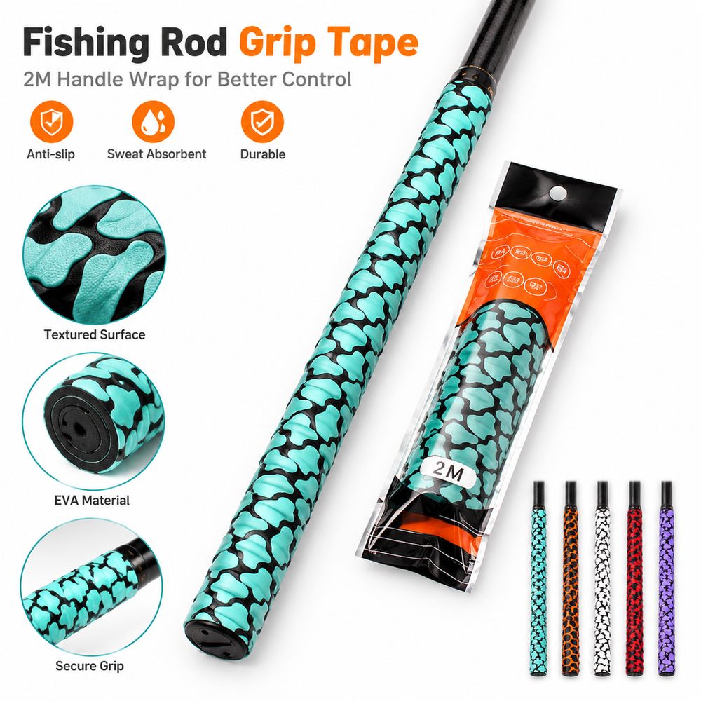 滑り止めグリップバンド、釣り竿用グリップテープ、表面に凹凸加 - Badminton Grip のレビューと価格